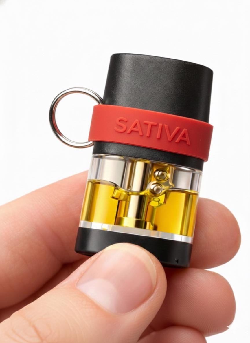 EZStiiizy Pod Label Keychain (Type + Flavor Text), Color-Coded Identifier for Stiiizy Pods