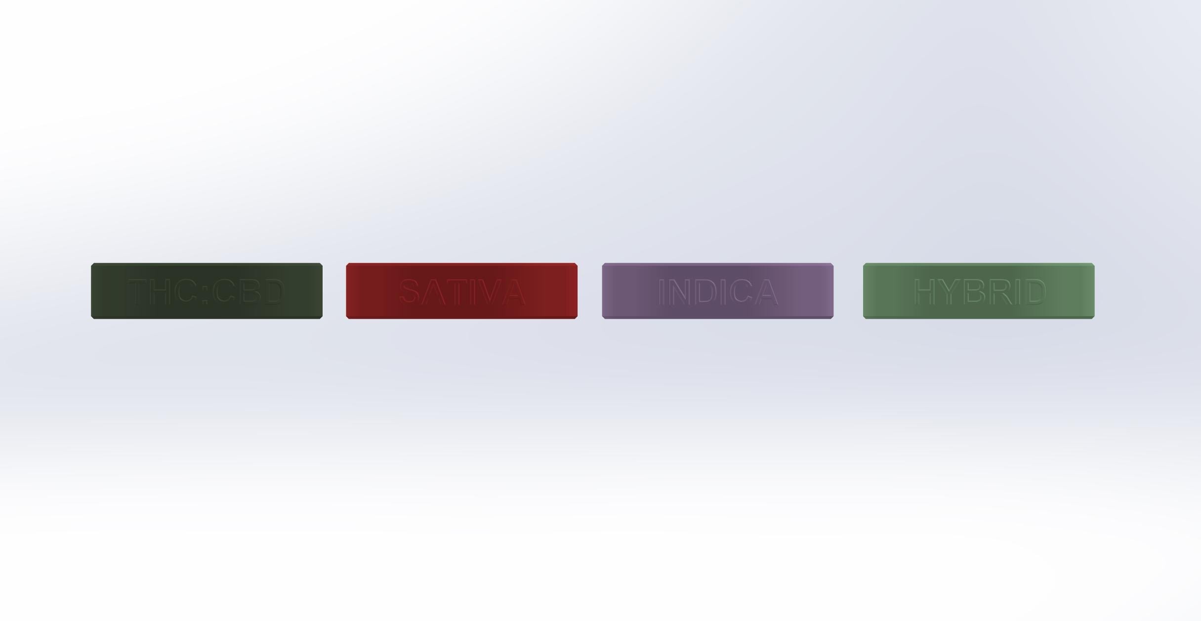 Pod Label Keychain (Type Text), Color-Coded Identifier for Stiiizy Pods