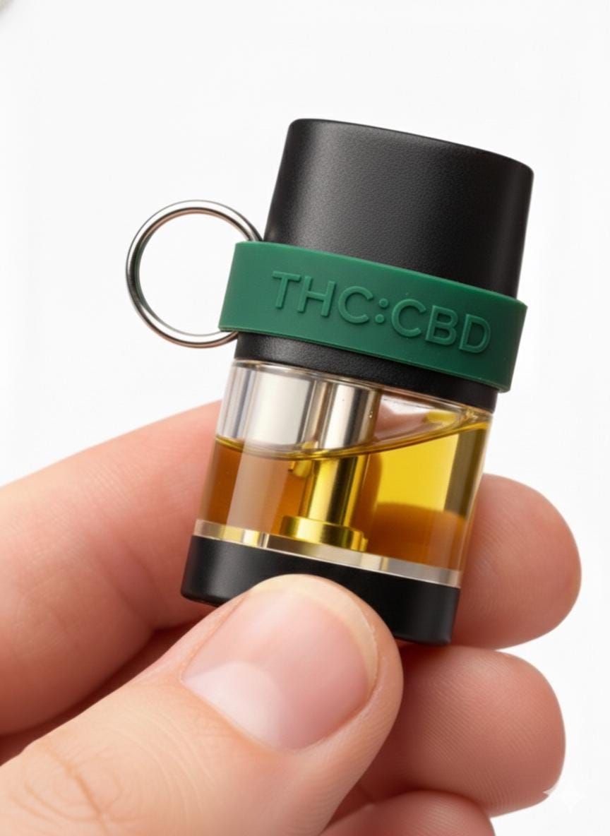 EZStiiizy Pod Label Keychain (Type + Flavor Text), Color-Coded Identifier for Stiiizy Pods